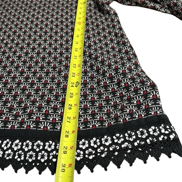 Y2K Susan Graver lace hem,jersey knit,tunic,sweater,office siren,gorpcore,warm - Picture 13 of 13